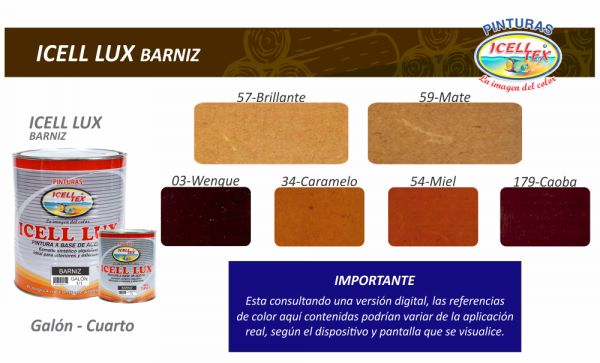 Icell Lux – Barniz (Galón) - Imagen 2